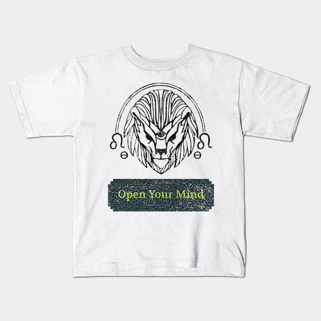 Open Your Mind Kids T-Shirt by Dosiferon